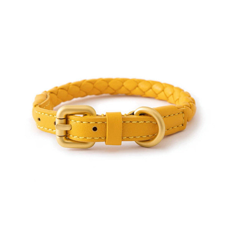 Premium-Set Hundehalsband und Leine aus PU Leder original